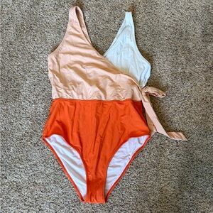 Two-Tone One-piece Swimsuit